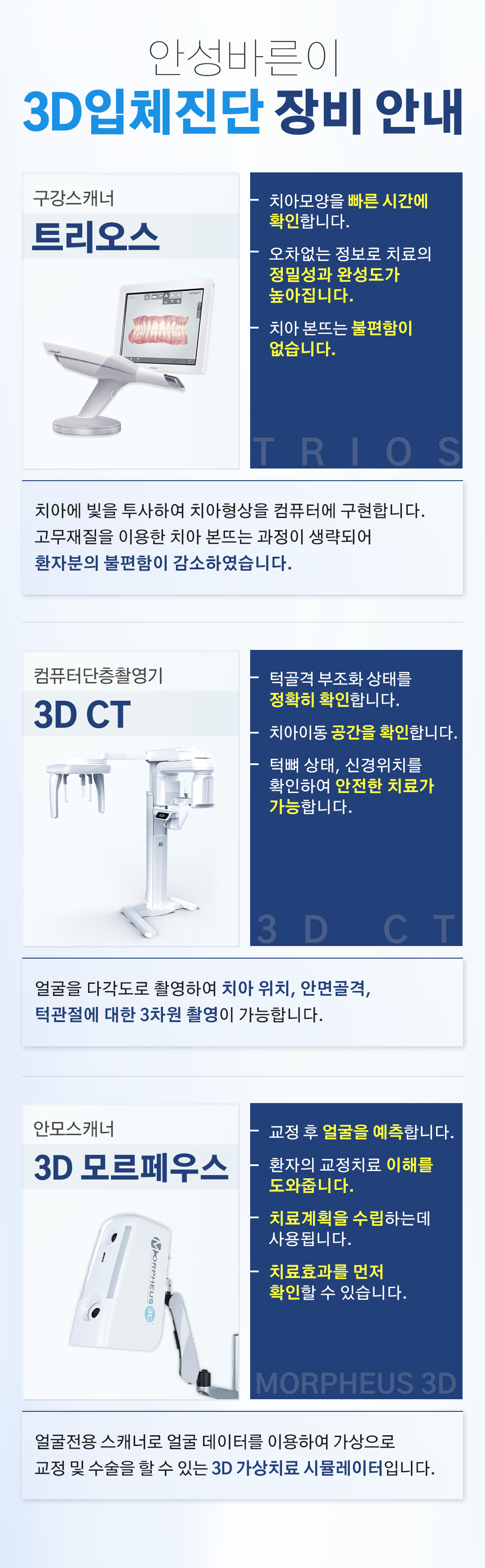 안성바른이 3D 입체진단 장비 안내